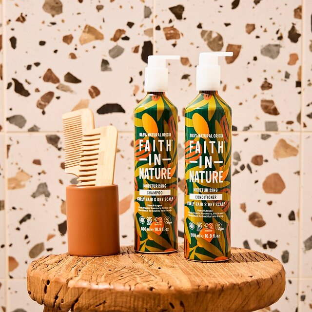 Faith In Nature Shea & Argan Conditioner 500ml in Aluminium Bottle thumbnail 2