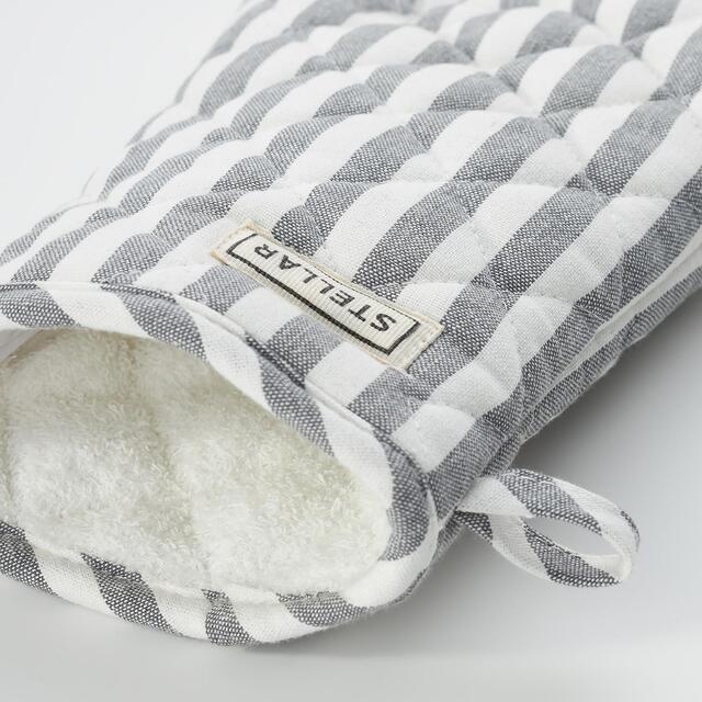 Stellar Textiles Oven Glove, Grey Stripe thumbnail 2