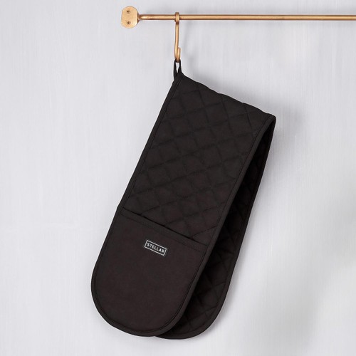 Stellar Textiles Double Oven Mitt, Black thumbnail 2