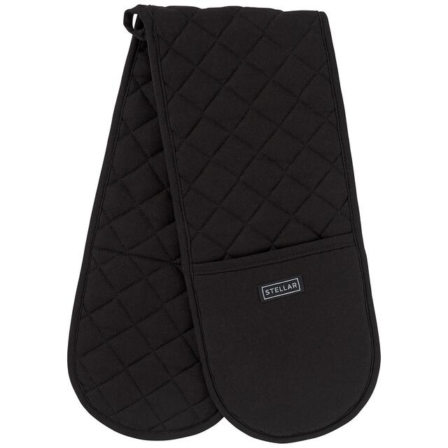 Stellar Textiles Double Oven Mitt, Black