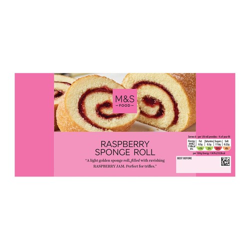 M&S Raspberry Sponge Roll thumbnail 3