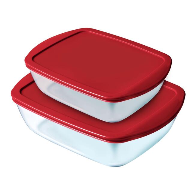 Pyrex Cook&Store 2pc Set Red Lid thumbnail 2