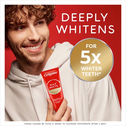 Colgate Max White Stainlift Teeth Whitening Toothpaste thumbnail 9