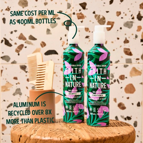 Faith In Nature Lavender & Geranium Shampoo in Aluminium Bottle thumbnail 7