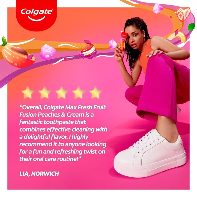 Colgate Max Fresh Fruit Fusions Peaches & Cream Toothpaste thumbnail 5