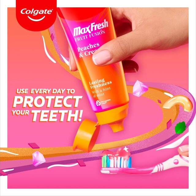 Colgate Max Fresh Fruit Fusions Peaches & Cream Toothpaste thumbnail 6