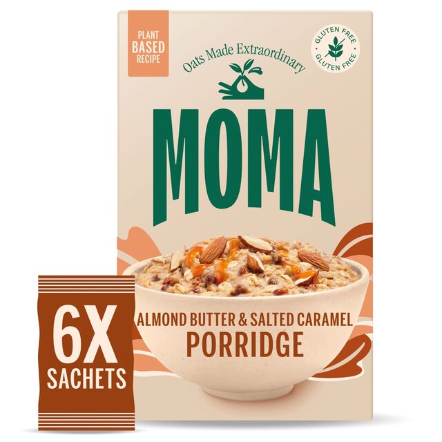 MOMA Almond Butter & Salted Caramel Porridge Sachets Gluten Free