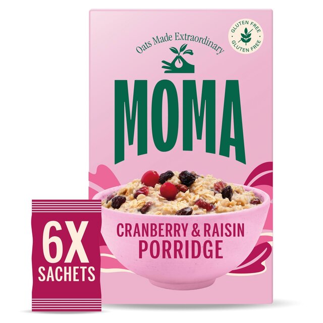 MOMA Gluten Free  Cranberry & Raisin Porridge Sachets Gluten Free 6x40g