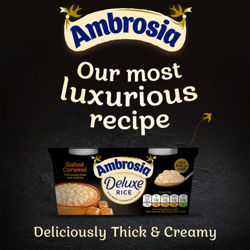 Ambrosia Deluxe Rice Pudding Salted Caramel Dessert Snack Pots thumbnail 6