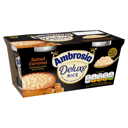 Ambrosia Deluxe Rice Pudding Salted Caramel Dessert Snack Pots thumbnail 7