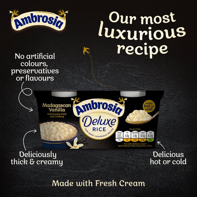 Ambrosia Deluxe Rice Pudding Madagascan Vanilla Pots thumbnail 6