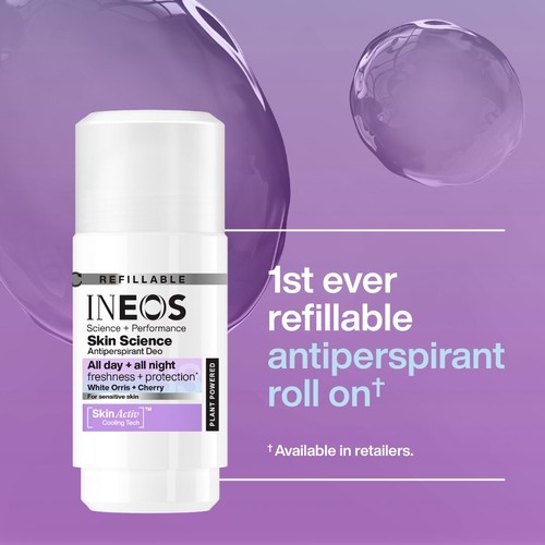 INEOS Skin Science Antiperspirant Deodorant Roll On White Orris & Cherry thumbnail 6