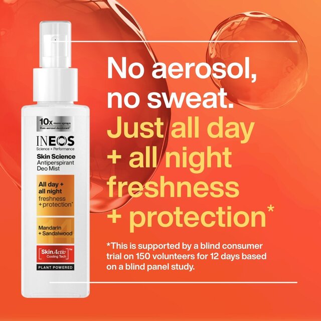 INEOS Skin Science Mandarin & Sandalwood Antiperspirant Deodorant Mist thumbnail 4