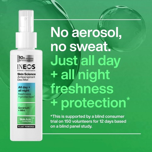 INEOS Skin Science Geranium & Mint Antiperspirant Deodorant Mist thumbnail 5