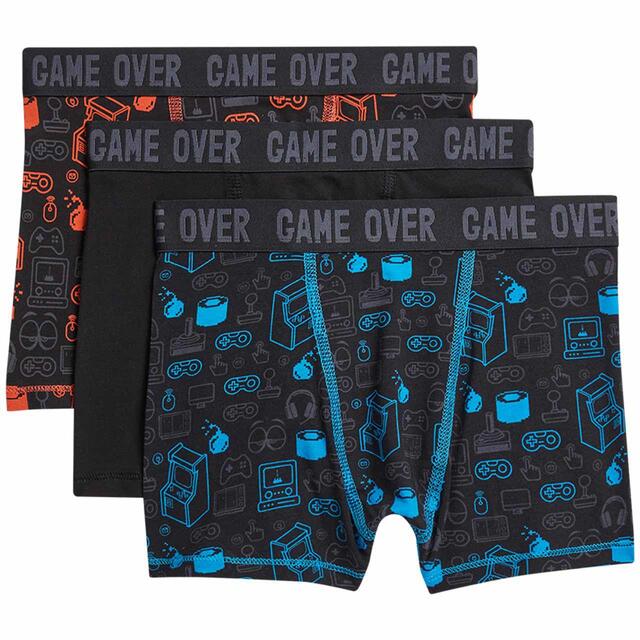 M&S Cotton Stretch Gaming Trunks, 5 Pack, 5-12, Black Mix