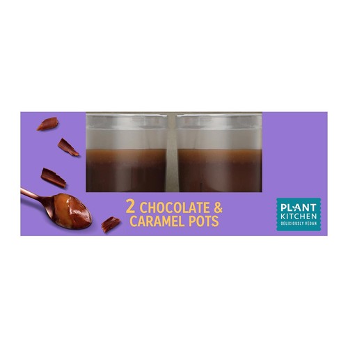 M&S Vegan 2 Chocolate & Caramel Pots