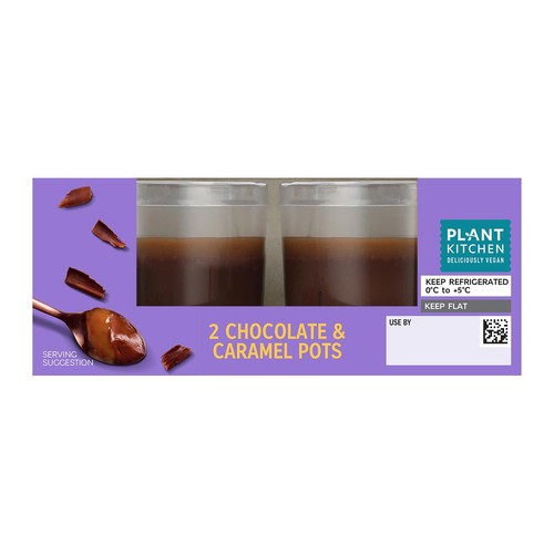 M&S Vegan 2 Chocolate & Caramel Pots thumbnail 2