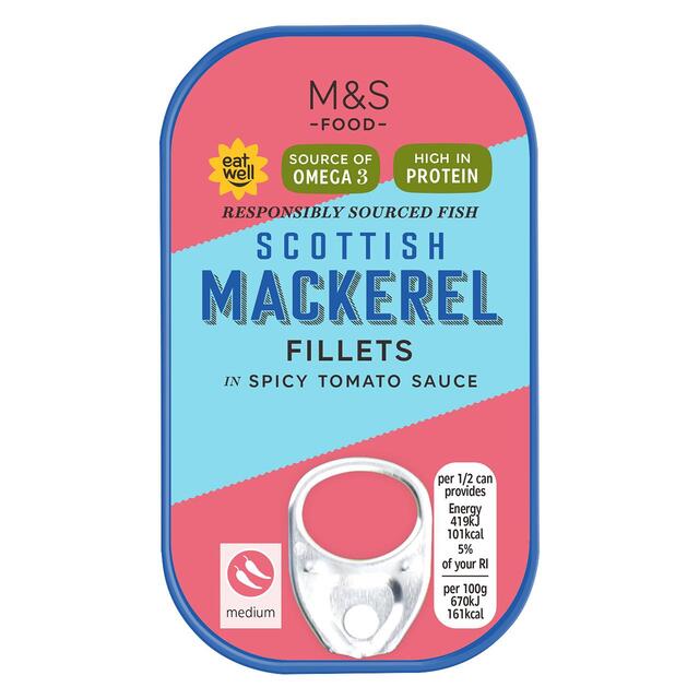 M&S Scottish Mackerel Fillets in Spicy Tomato Sauce thumbnail 2