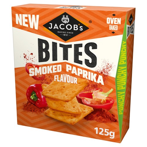 Jacob's Bites Smoked Paprika Crackers 125g
