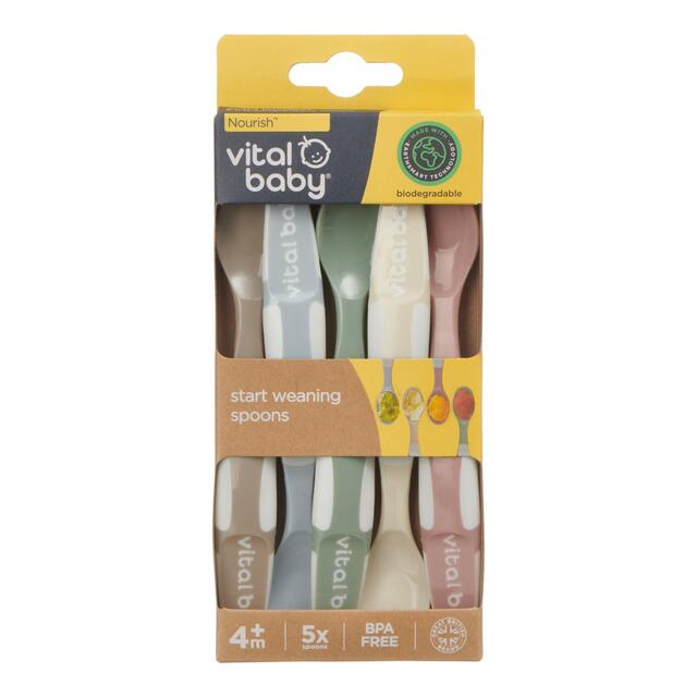 Vital Baby Nourish Start Weaning Spoons 5pk - natural thumbnail 2