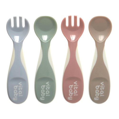 Vital Baby Nourish Chunky Cutlery 4pk - natural