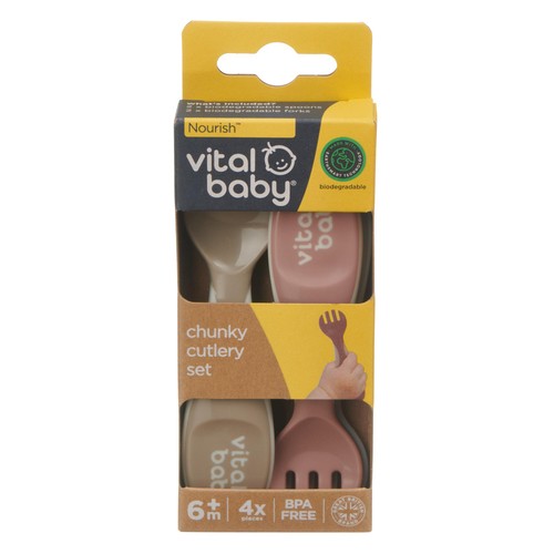 Vital Baby Nourish Chunky Cutlery 4pk - natural thumbnail 7