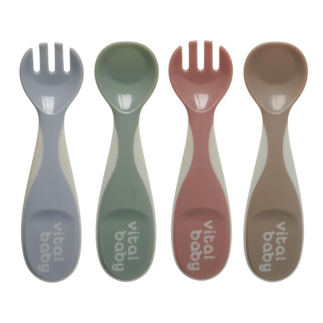 Vital Baby Nourish Chunky Cutlery 4pk - natural