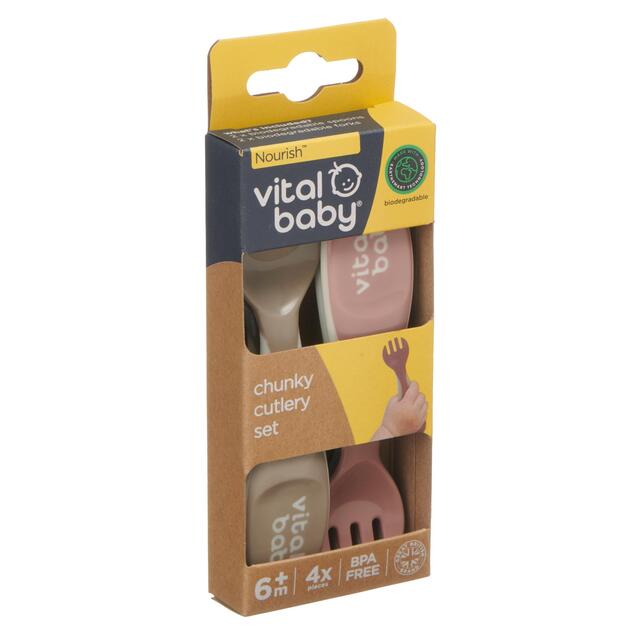 Vital Baby Nourish Chunky Cutlery 4pk - natural thumbnail 4