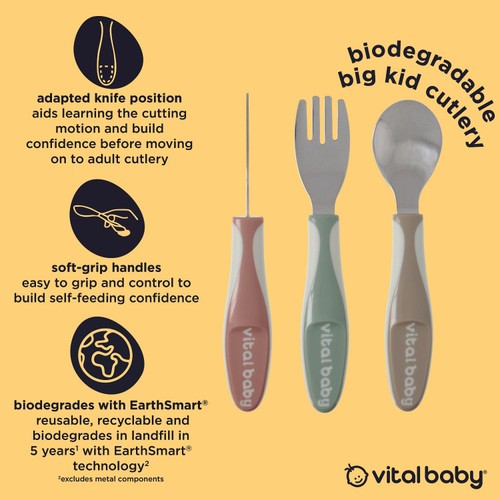 Vital Baby Nourish Big Kid Cutlery 3pk - natural thumbnail 4