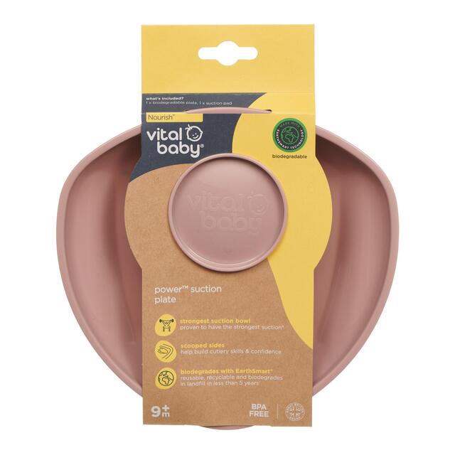 Vital Baby Nourish Power Suction Plate - natural berry