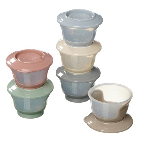 Vital Baby Nourish Store & Wean Pots 60ml 6pk - natural