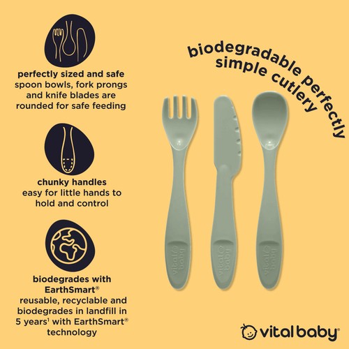 Vital Baby Nourish Perfectly Simple Cutlery 15pk - natural thumbnail 3