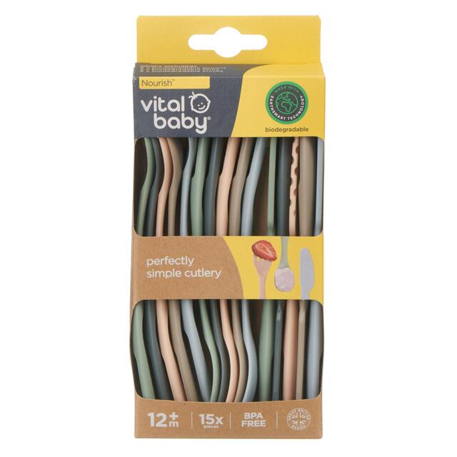 Vital Baby Nourish Perfectly Simple Cutlery 15pk - natural thumbnail 2