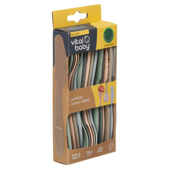 Vital Baby Nourish Perfectly Simple Cutlery 15pk - natural thumbnail 3