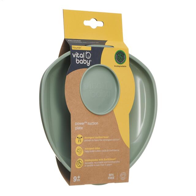 Vital Baby Nourish Power Suction Plate - natural moss thumbnail 4