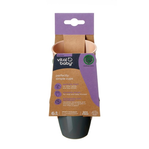 Vital Baby Hydrate Perfectly Simple Cups 5pk - natural thumbnail 8