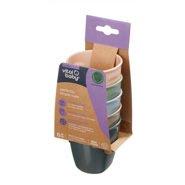 Vital Baby Hydrate Perfectly Simple Cups 5pk - natural thumbnail 3