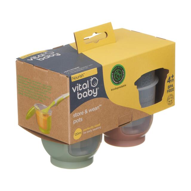 Vital Baby Nourish Store & Wean Pots 120ml 4pk - natural thumbnail 9
