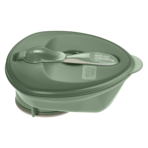Vital Baby Nourish Power Suction Bowl - natural moss