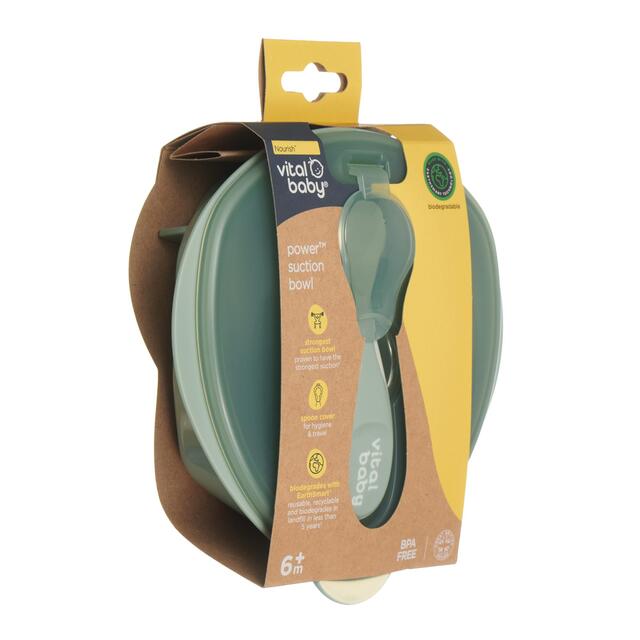 Vital Baby Nourish Power Suction Bowl - natural moss thumbnail 5