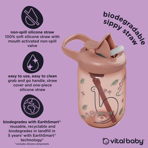 Vital Baby Hydrate Sippy Straw - natural berry thumbnail 4
