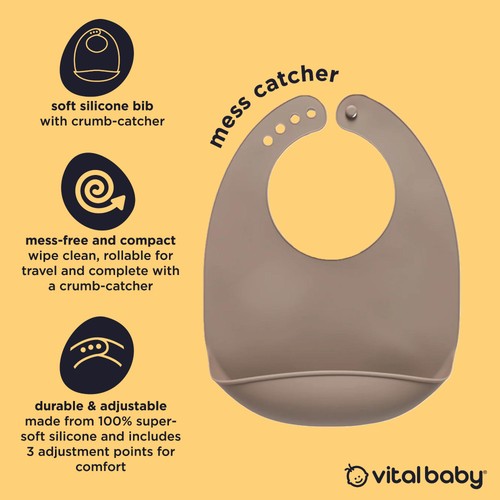 Vital Baby Nourish Bib - natural stone thumbnail 2