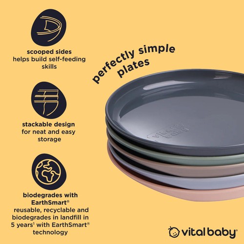 Vital Baby Nourish Perfectly Simple Plates 5pk - natural thumbnail 3