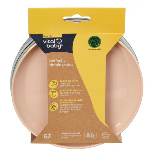 Vital Baby Nourish Perfectly Simple Plates 5pk - natural thumbnail 9