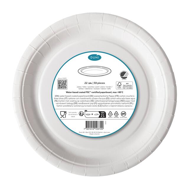 White Coated Paper Plates