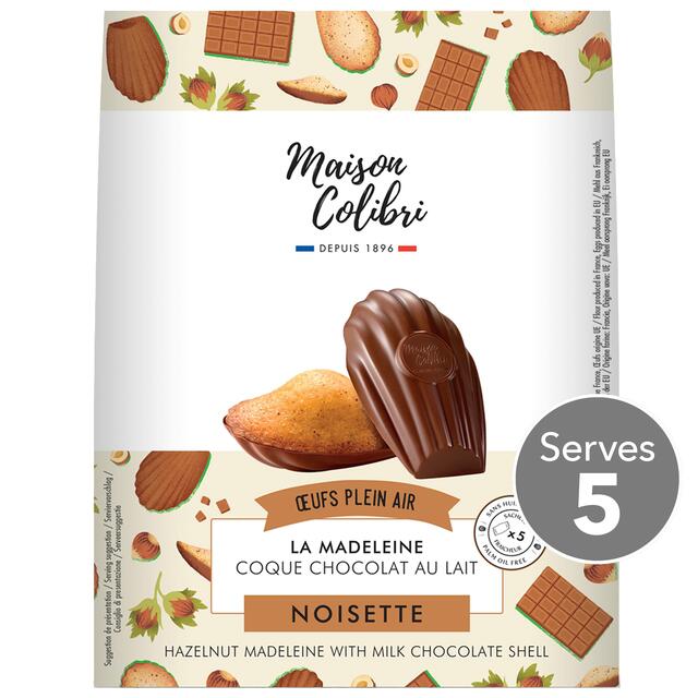 Maison Colibri Hazelnut Madeleine Milk Chocolate Shell