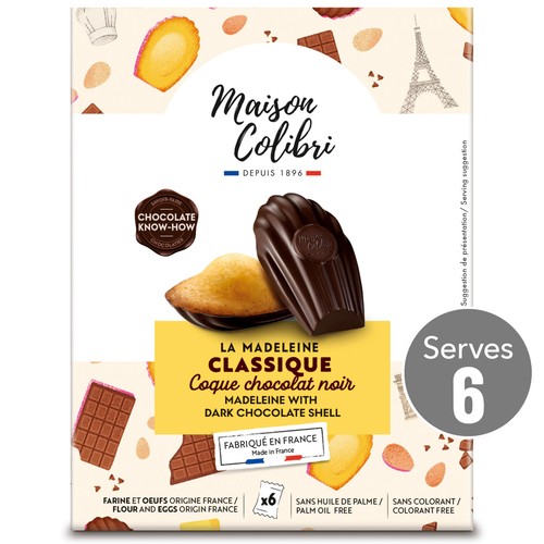 Maison Colibri Traditional Madeleine Dark Chocolate Shell