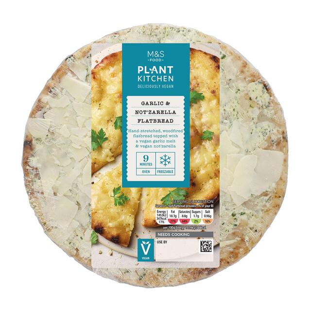 M&S Plant Kitchen Vegan Garlic & Notzarella Flatbread thumbnail 2