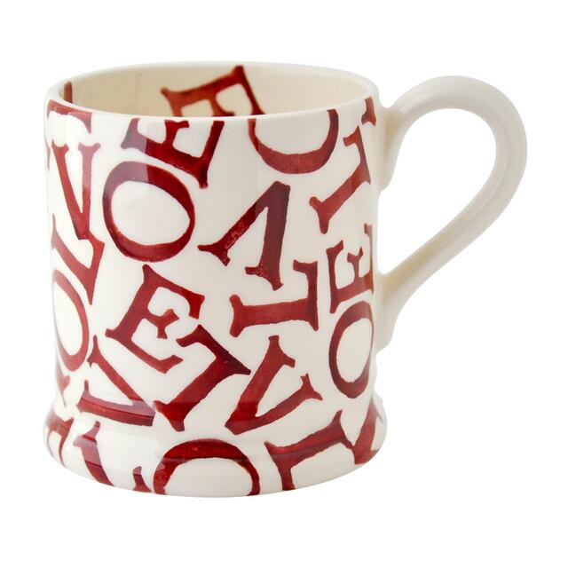 Emma Bridgewater L.O.V.E Polka Dot Red 1/2 Pint Mug