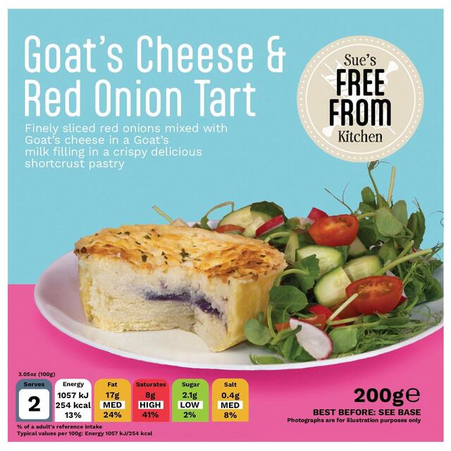 Gluten Free Kitchen Goats Cheese & Red Onion Tart